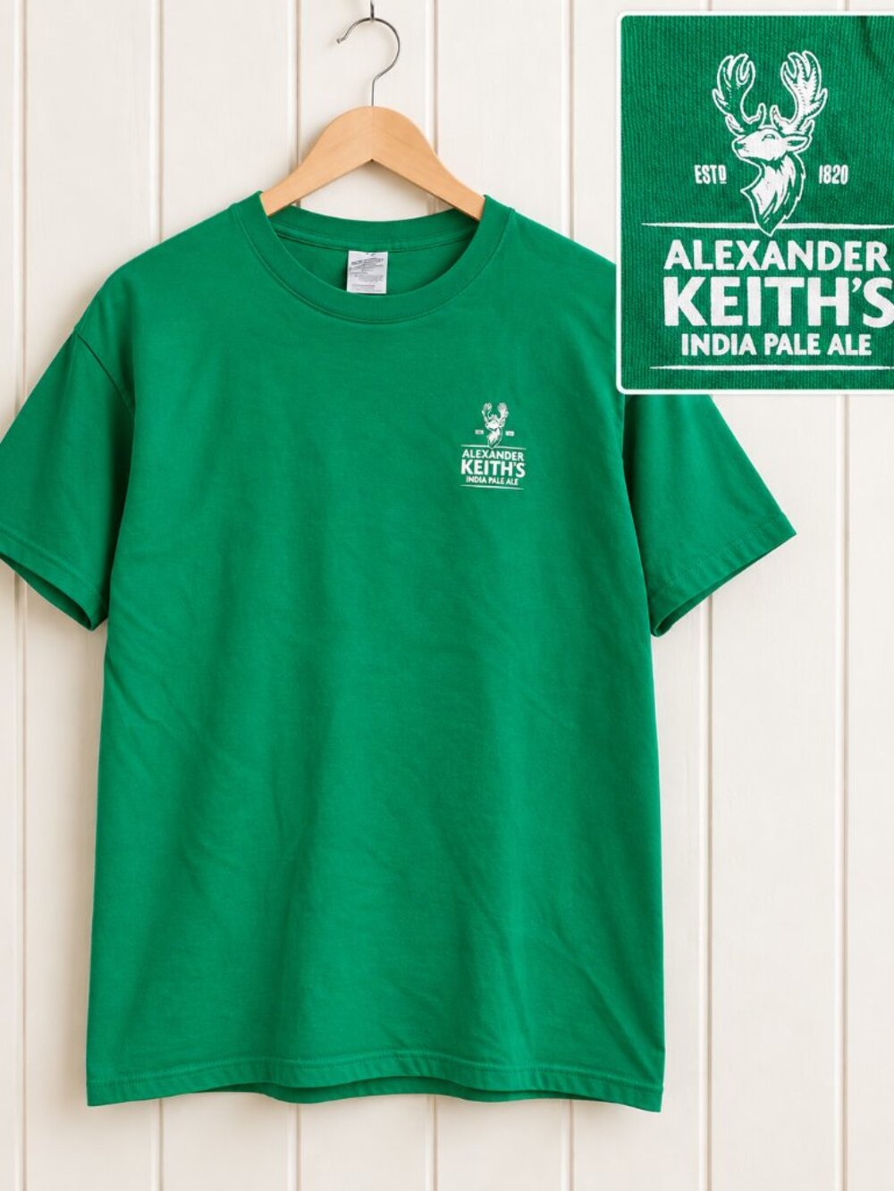 Alexander Keith's T-Shirt India Pale Ale Beer Brewery Men's Size Large Green